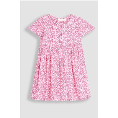 JoJo Maman Bébé Ditsy Floral Button Front Classic Dress