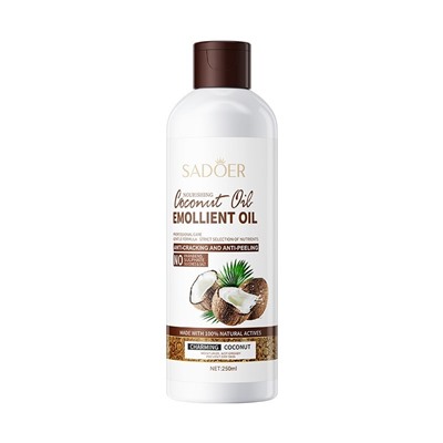 SADOER Увлажняющее кокосовое масло для волос и тела, 250 мл