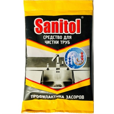 Средство для чистки труб Sanitol (Санитол) Антизасор, 90 г