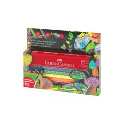 Карандаши цветные Faber-Castell "Jumbo Grip Neon+Metallic", 10цв., трехгр., утолщ., заточ., картон, европодвес