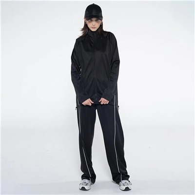 Женский черный спортивный костюм Friday Offset, верхний свитшот на молнии