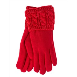 Утепленные женские перчатки, цвет красный