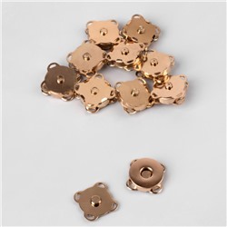 Кнопки магнитные пришивные, d = 14 мм, 10 шт, цвет золотой