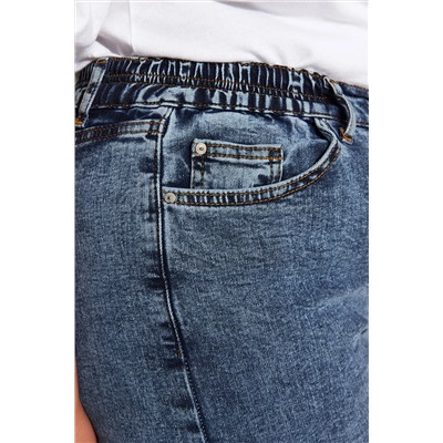 Синие широкие джинсы с высокой талией TBBAW24CJ00055