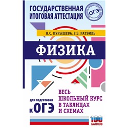 ОГЭ. Физика. Весь школьный курс в таблицах и схемах для подготовки к основному государственному экзамену Пурышева Н.С., Ратбиль Е.Э.