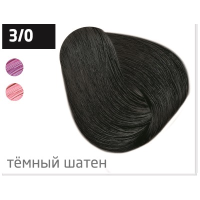 OLLIN N-JOY 3/0 – темный шатен; перманентная крем-краска для волос 100мл