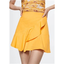 Falda algodón volante -  Mujer | MANGO OUTLET España