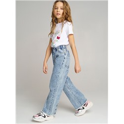 Брюки текстильные джинсовые для девочек Размер 140, Миниколлекция PARIS tween girls