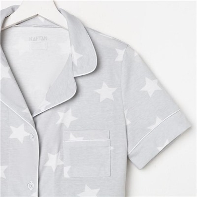Пижама женская (рубашка и шорты) KAFTAN "Star" размер 52-54