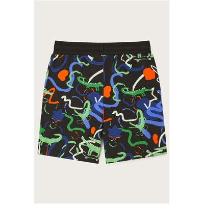 Monsoon Skateboarding Crocodile Black Shorts