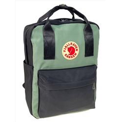 Молодежный рюкзак из текстиля, цвет зеленый с черным