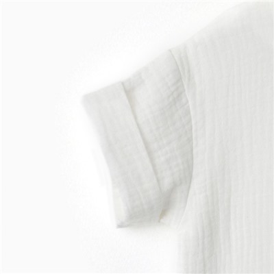 Костюм (футболка и шорты ) детский KAFTAN "Муслин", р.28 (86-92см) белый/горчичный