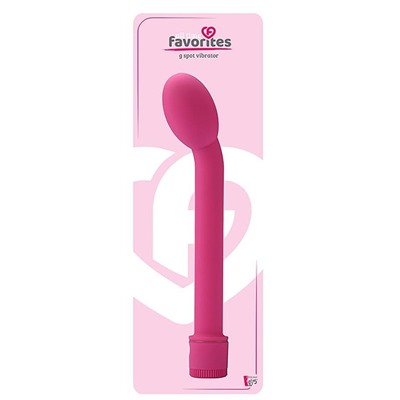 Ярко-розовый вибромассажер G-SPOT VIBRATOR - 21 см.