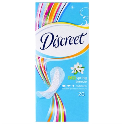 Прокладки ежедневные Discreet (Дискрит) Deo Spring Breeze Multiform, 20 шт