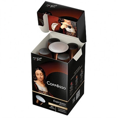 Кофе в капсулах COFFESSO "Espresso Superiore" для кофемашин Nespresso, 100% арабика, 20 порций, 101230