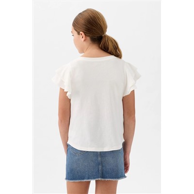 Gap Logo Short Flutter Sleeve Crew Neck T-Shirt (4-13yrs)