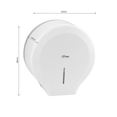 GFmark - Диспенсер для туалетной бумаги - барабан, пластиковый, БЕЛЫЙ, с глазком, с ключом  ( 925)