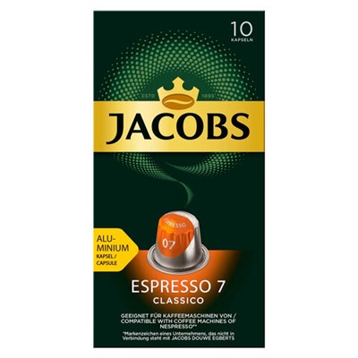 Кофе в капсулах MONARCH "Original" Espresso 7 Classico для кофемашин Nespresso, 10 порций, 4058902