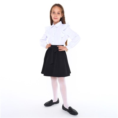 Блузка школьная для девочек, цвет белый, рост 146 см
