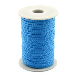 Шнур плетеный для рукоделия 6*3мм цв.голубой.