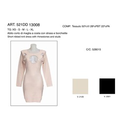 ABITO CORTO M/L CON STRASS