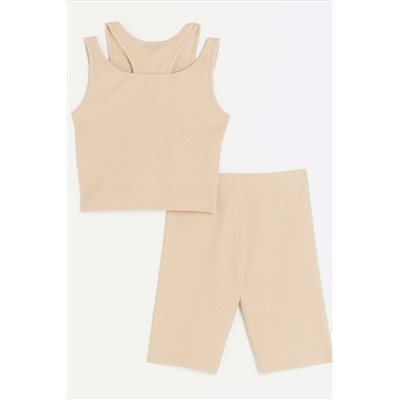 River Island Girls Double Strap Tank Set