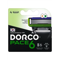 DORCO PACE6 4'S сменные кассеты с 6лезвиями NEW (Вьетнам)
