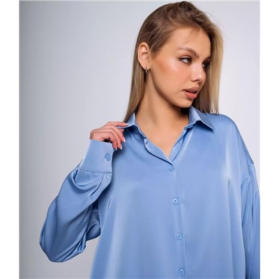 Рубашка #БШ2152, голубой