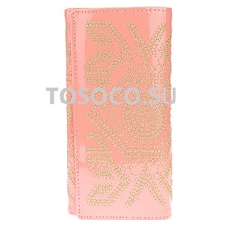 87-9813a-4 pink кошелек AOSHIKAI натуральная кожа и экокожа 9х19х2