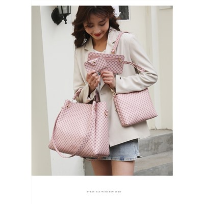 Набор сумок из 4 предметов, арт А94, цвет:розовый ОЦ