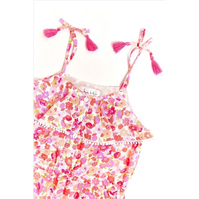 Nicole Miller Pink Cotton Playsuit