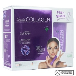 Suda Collagen Коллаген + Пробиотик в воде 30 пакетиков по 10 гр. арбуз