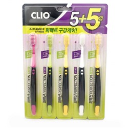 Clio Набор зубных щёток / Perfection 5+5 Antibacterial, 10 шт.