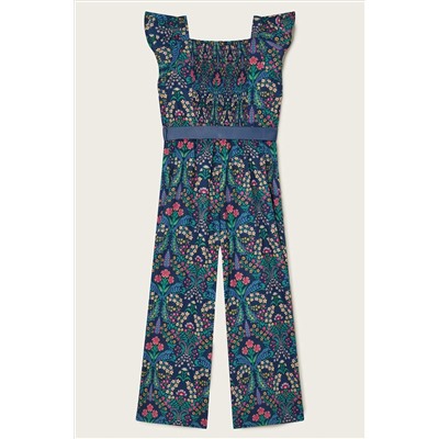 Monsoon Blue Floral Printed Jumpsuit