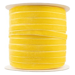 Лента бархатная 10 мм (желтый) 15