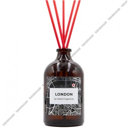 Диффузор AROMA "London" фл.100мл (ревень, грейпфрут, скошенная трава) 5 ротанг.палоч,служ.до 4х мес (8)