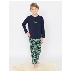 CSKB 50165-41 Пижама для мальчика (футболка, брюки),темно-синий