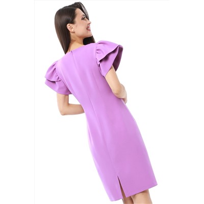Платье короткое сиреневое цвета с рукавами-крылышками