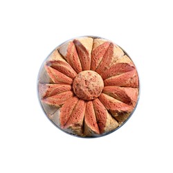 Халва арахисовая 5 кг с грецким орехом и вкусом граната (метал.поднос) ВБ