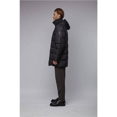 Мужское пуховое пальто черного цвета PLX PA90310, цвет чёрный