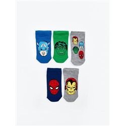LC Waikiki Ботильоны для мальчиков с рисунком «Человек-паук», 5 пар носков