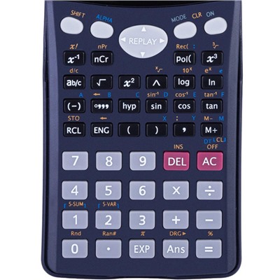Калькулятор научный Deli E1705,10-р,2 стр,240 фун.,бат.,157x77мм,темн.син