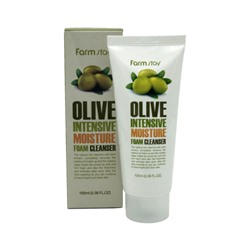 FarmStay Olive Intensive Moisture Foam Cleanser Увлажняющая пенка для умывания с экстрактом оливы 100мл