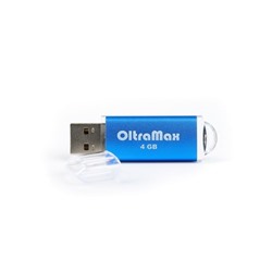 Флешка OltraMax 30, 4 Гб, USB2.0, чт до 15 Мб/с, зап до 8 Мб/с, синяя