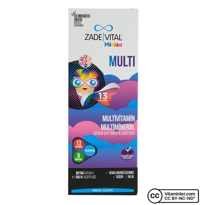 Zade Vital Miniza Мультивитаминный и мультиминеральный 150 мл