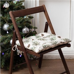 Сидушка на стул Этель Christmas tree 42х42см, 100% хлопок, саржа 190 г/м2