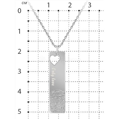 Колье из серебра родированное - Only love 925 пробы 440-10-273-1р