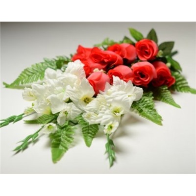 Искусственные цветы, Ветка в букете бутонов роз с гладиолусами (1010237)