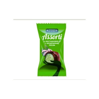 Конфеты Assorti со вкусом Фисташки и воздушным рисом 0,5 кг 1/9