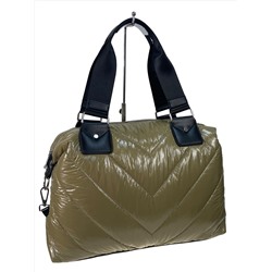 Cтильная женская сумка-шоппер из водооталкивающей ткани, цвет хаки